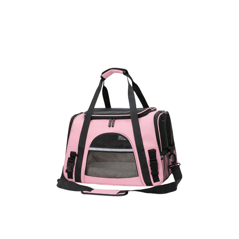 Portable Pet Bag for Small Dogs and Cats - Light pink Travel Tote